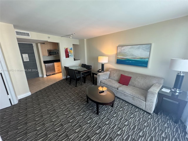 view of carpeted living room