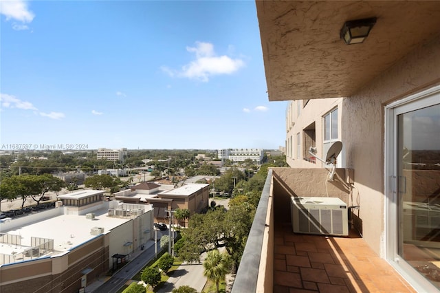 balcony featuring cooling unit