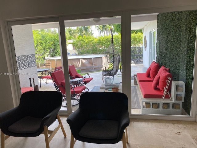 view of sunroom / solarium