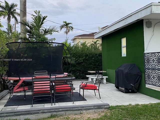 view of patio / terrace with a grill