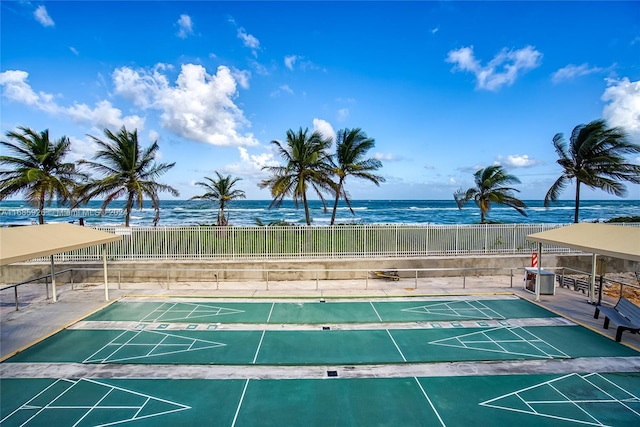 view of property's community featuring a water view