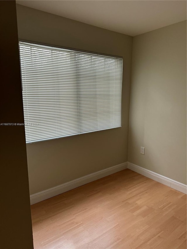 empty room featuring light hardwood / wood-style flooring