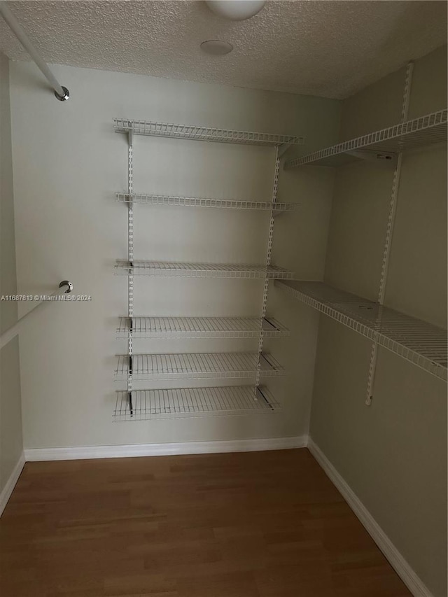 walk in closet featuring hardwood / wood-style flooring