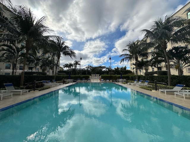 view of pool with a patio area