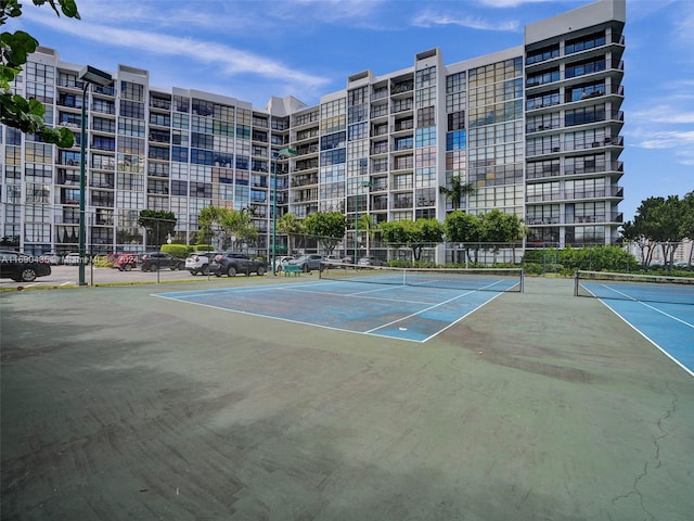 view of tennis court