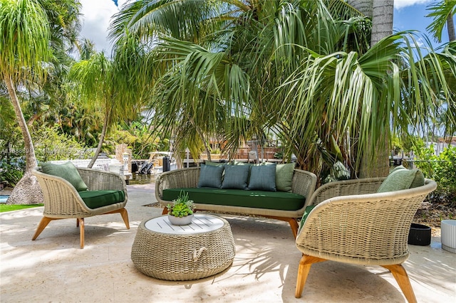 view of patio featuring outdoor lounge area