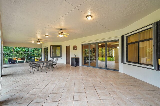 view of patio / terrace with ceiling fan