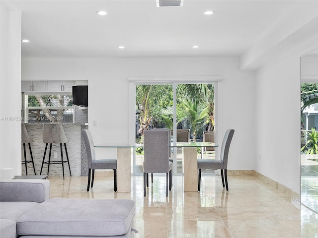 view of dining room