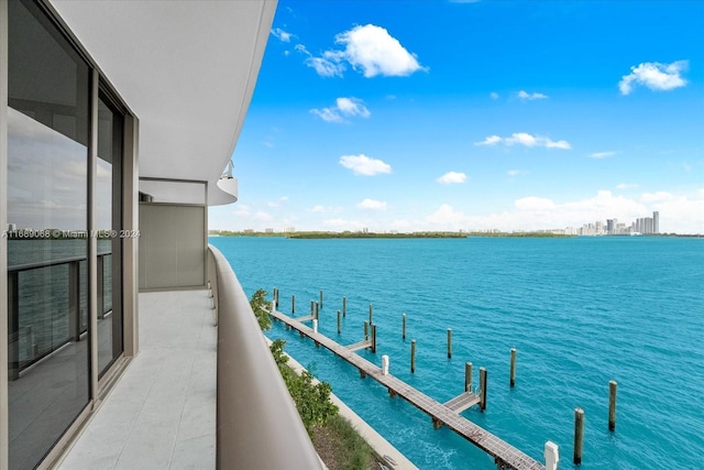 1135 103rd St Unit 403, Bay Harbor Islands, FL 33154 - balcony featuring a water view