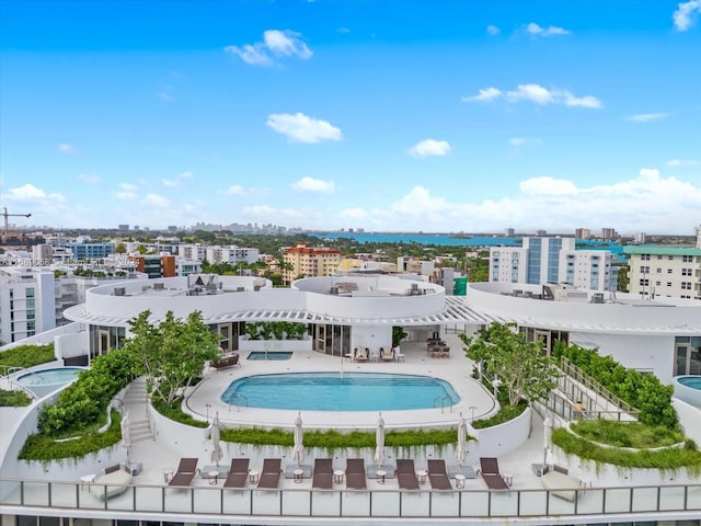 1135 103rd St Unit 403, Bay Harbor Islands, FL 33154 - view of urban area featuring a pool