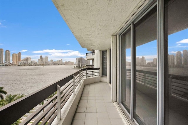 balcony featuring a view of city