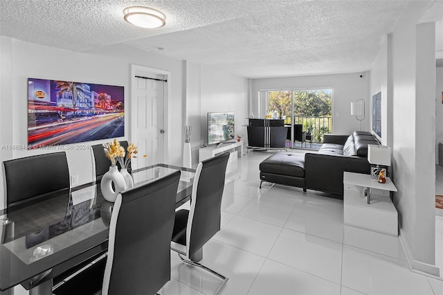 interior space with a textured ceiling