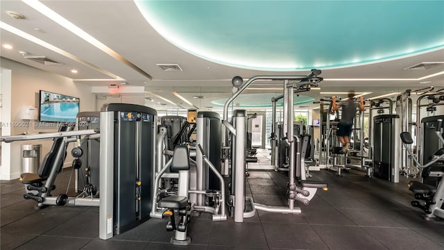 view of exercise room