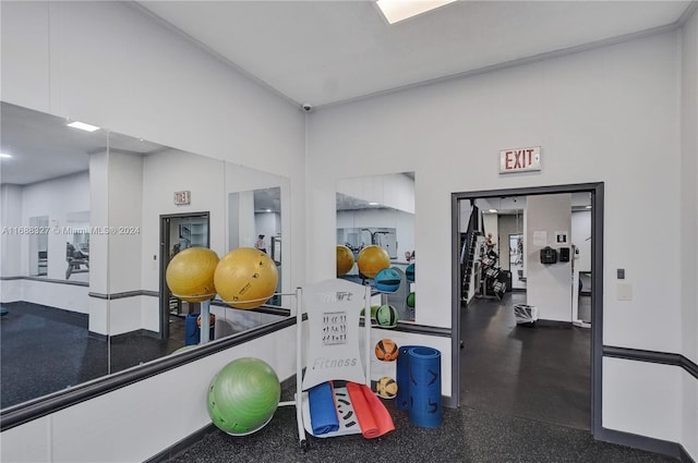 view of workout area