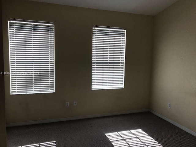 view of carpeted empty room