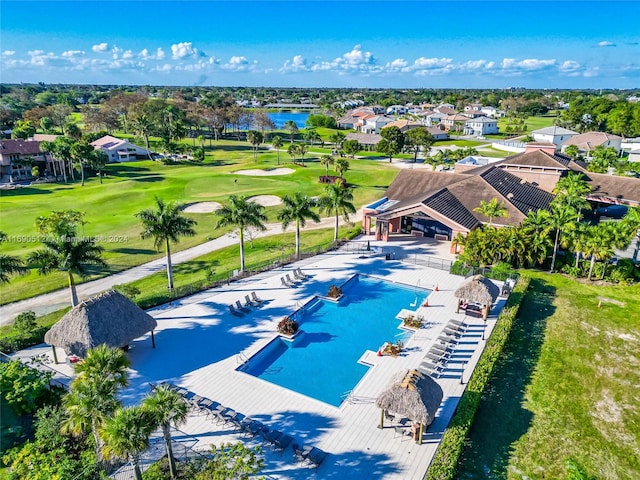 view of pool featuring a patio area