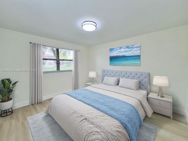 bedroom featuring light hardwood / wood-style floors