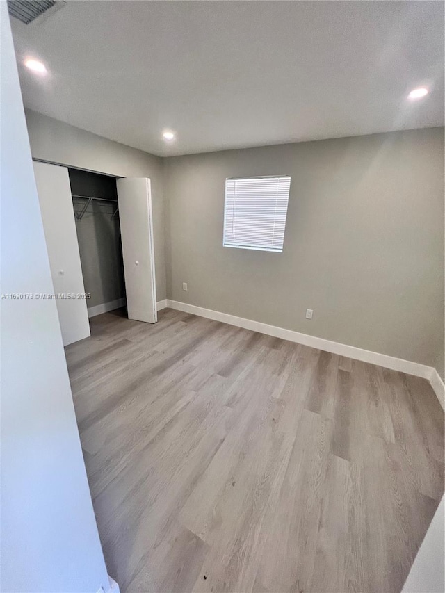 3731 SW 58th Ter, Davie, FL 33314 - unfurnished bedroom with light hardwood / wood-style floors and a closet