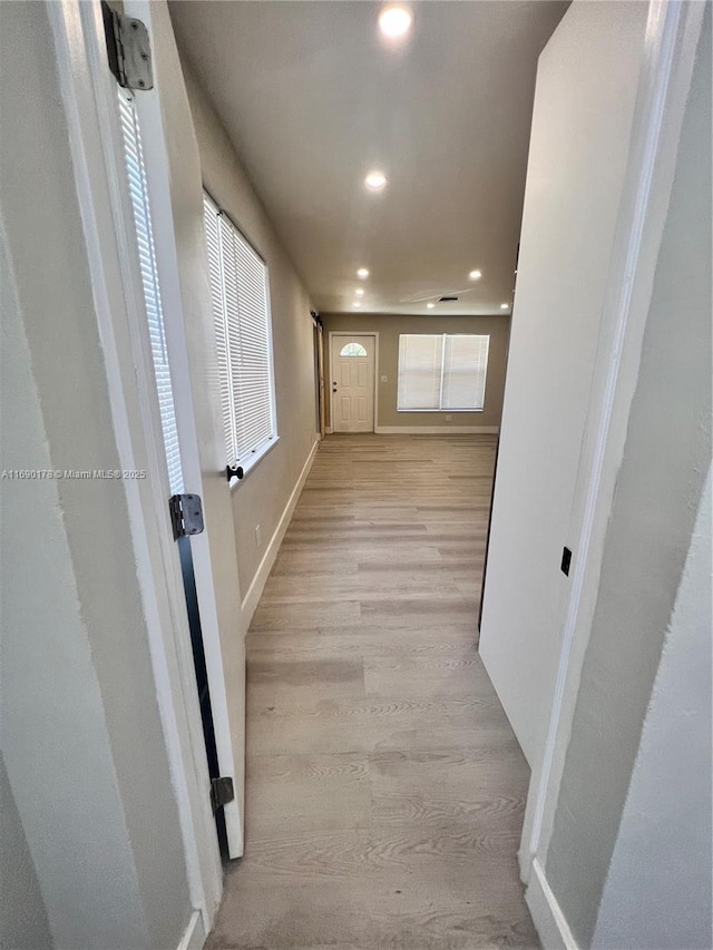 3731 SW 58th Ter, Davie, FL 33314 - hall with light hardwood / wood-style floors