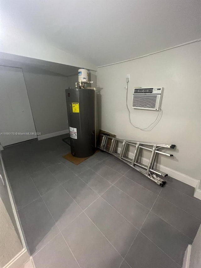 3731 SW 58th Ter, Davie, FL 33314 - utility room featuring a wall mounted air conditioner and electric water heater