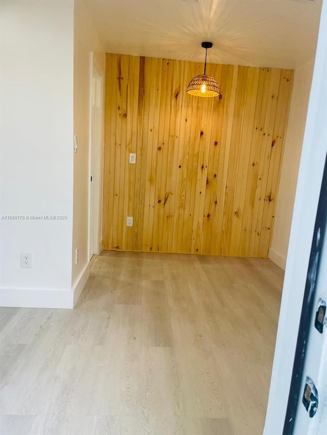 3731 SW 58th Ter, Davie, FL 33314 - spare room featuring hardwood / wood-style flooring and wooden walls