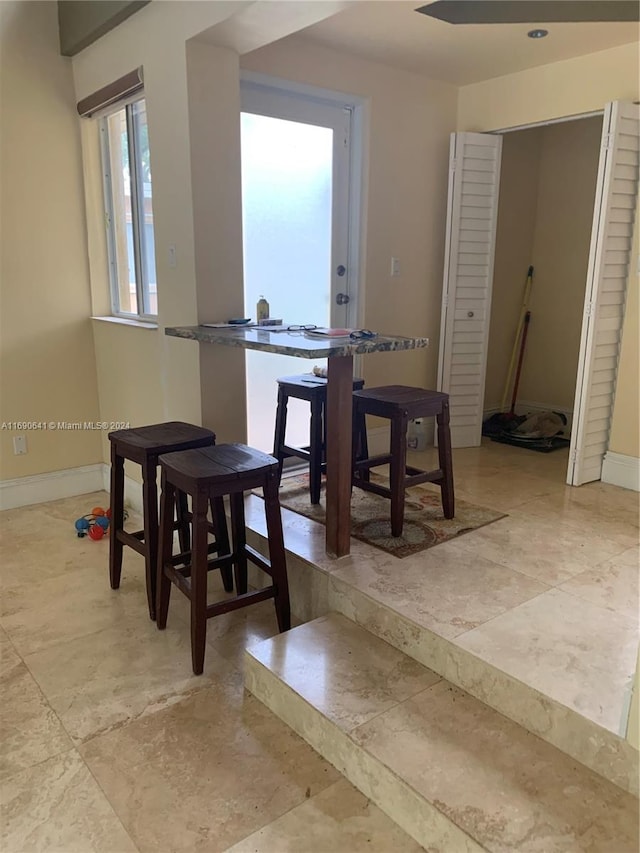 view of dining area