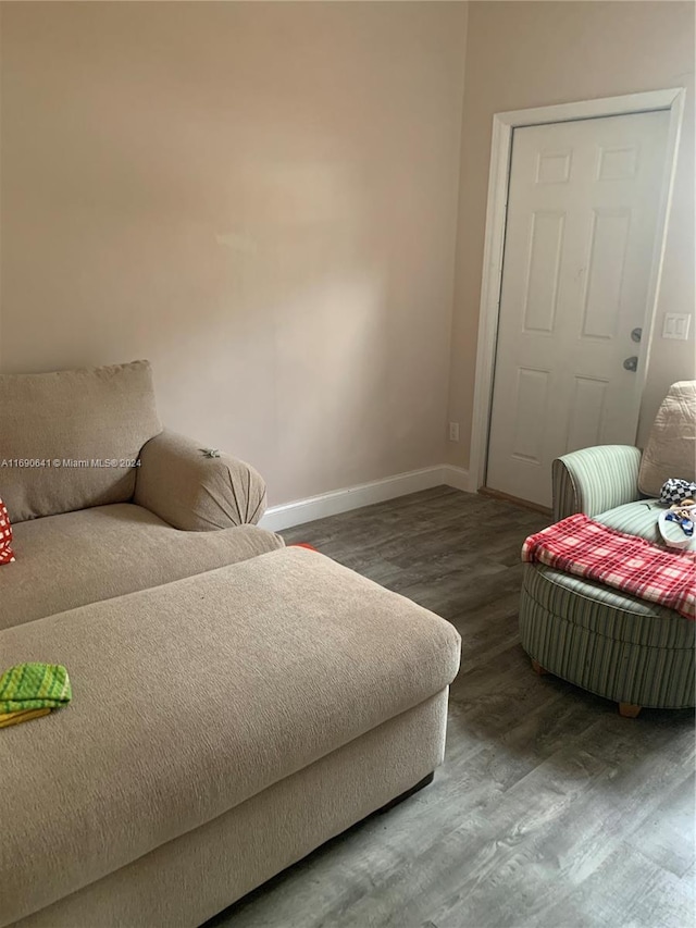 interior space featuring wood-type flooring