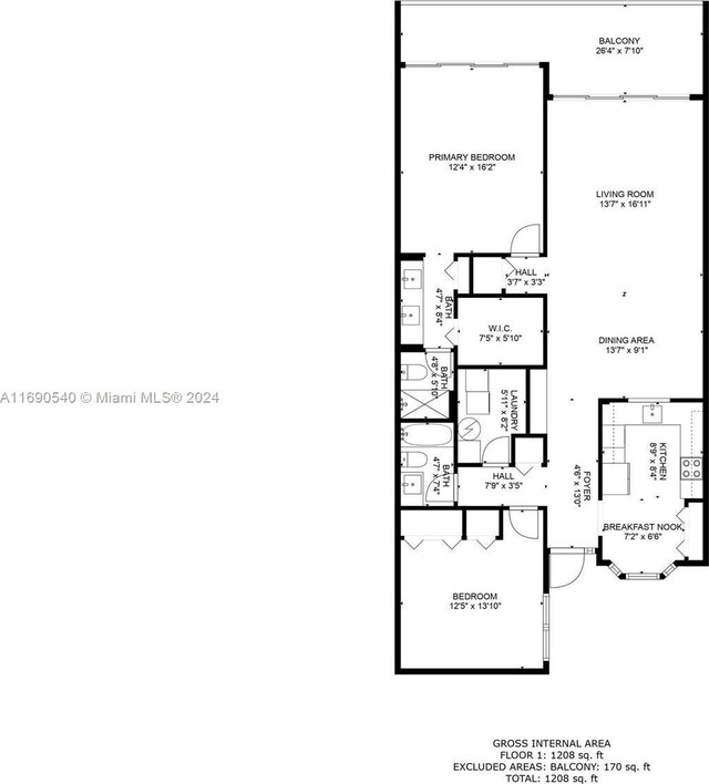 6320 Boca Del Mar Dr Unit 207, Boca Raton, FL 33433 - floor plan / room layout