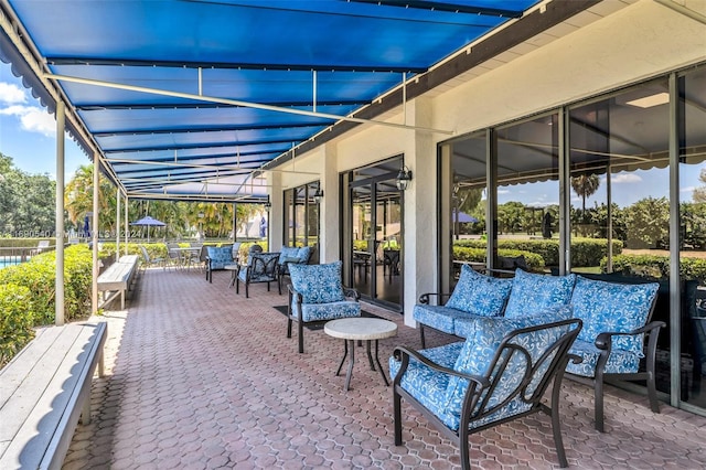 6320 Boca Del Mar Dr Unit 207, Boca Raton, FL 33433 - view of patio / terrace featuring outdoor lounge area