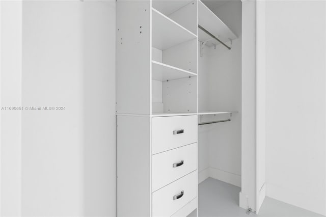 view of walk in closet