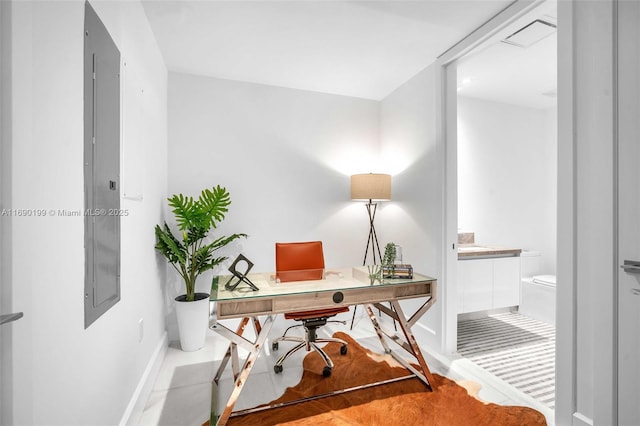 office with baseboards