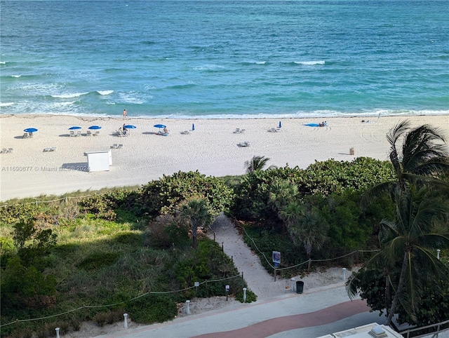 water view featuring a view of the beach