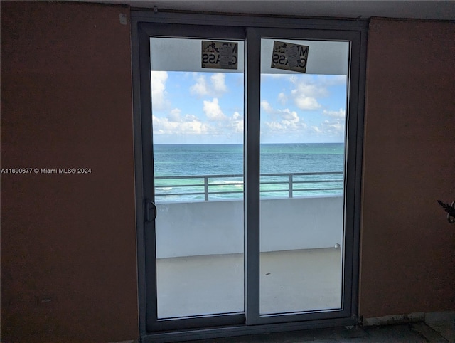 water view featuring a beach view