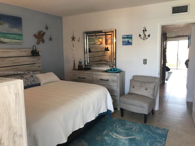 view of tiled bedroom