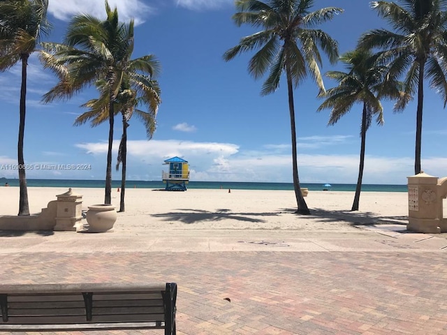 water view featuring a beach view