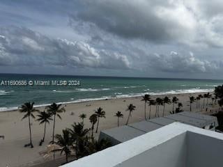 water view with a view of the beach