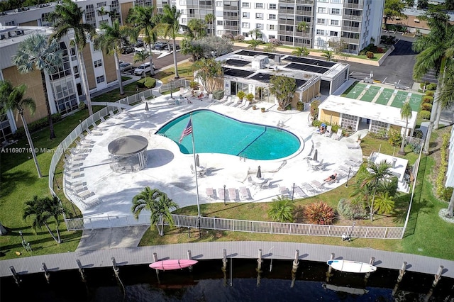 3020 NE 16th Ave Unit 306, Oakland Park, FL 33334 - bird's eye view of a pool area and apartment complex