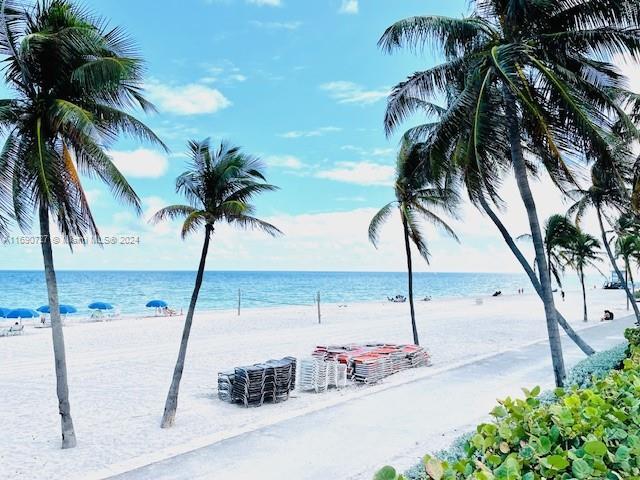 water view featuring a beach view