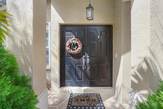 view of doorway to property