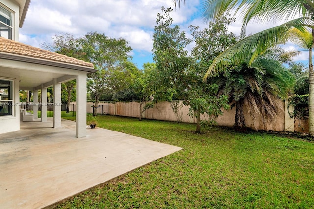 view of yard with a patio