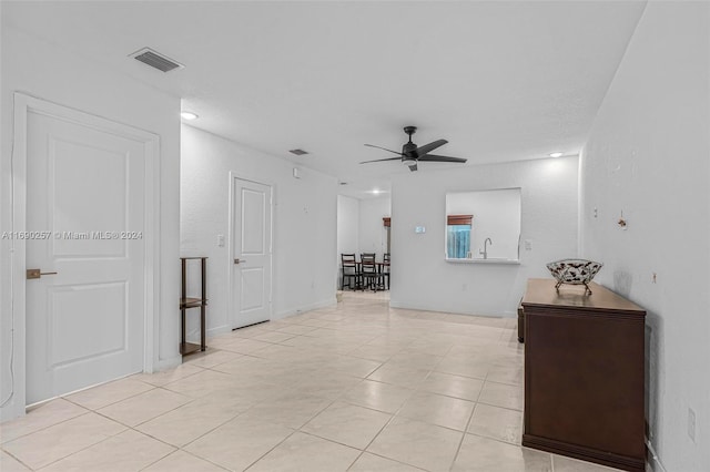 interior space with light tile patterned floors