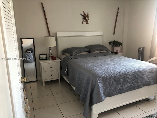 view of tiled bedroom