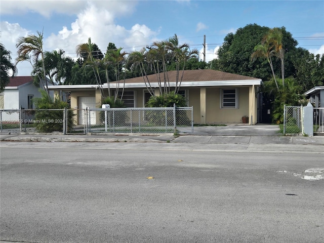 view of single story home