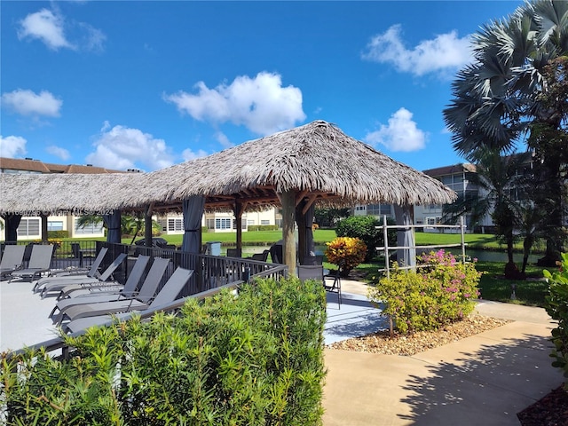 view of home's community featuring a gazebo