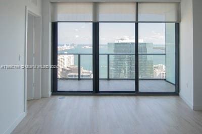 unfurnished room with wood-type flooring