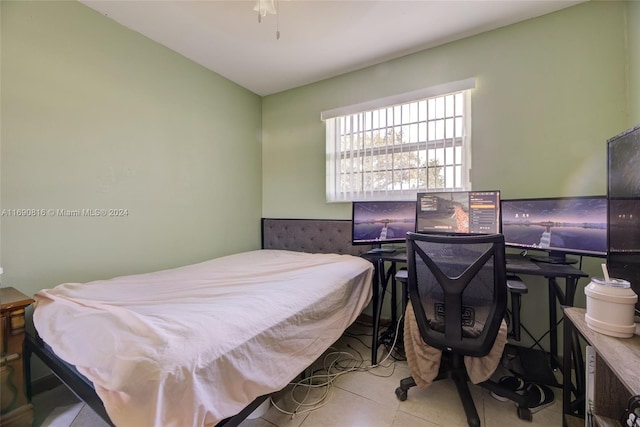 view of tiled bedroom