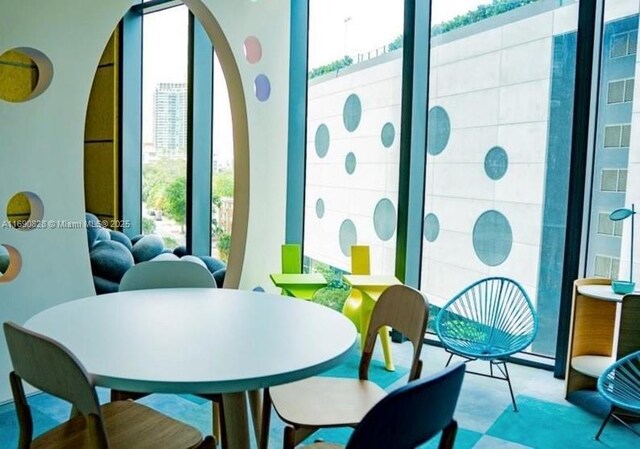 interior space with arched walkways