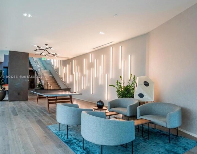 common area with stairs