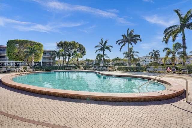 view of pool with a patio area