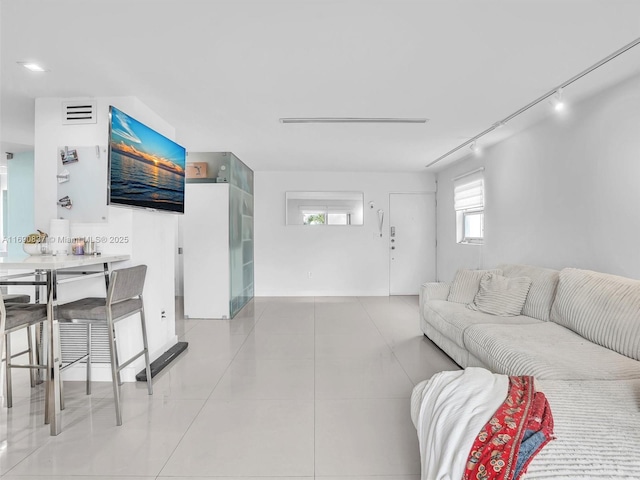 view of tiled living room